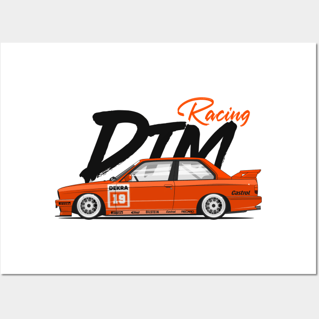 ORANGE E30 DTM RACING Wall Art by shketdesign
